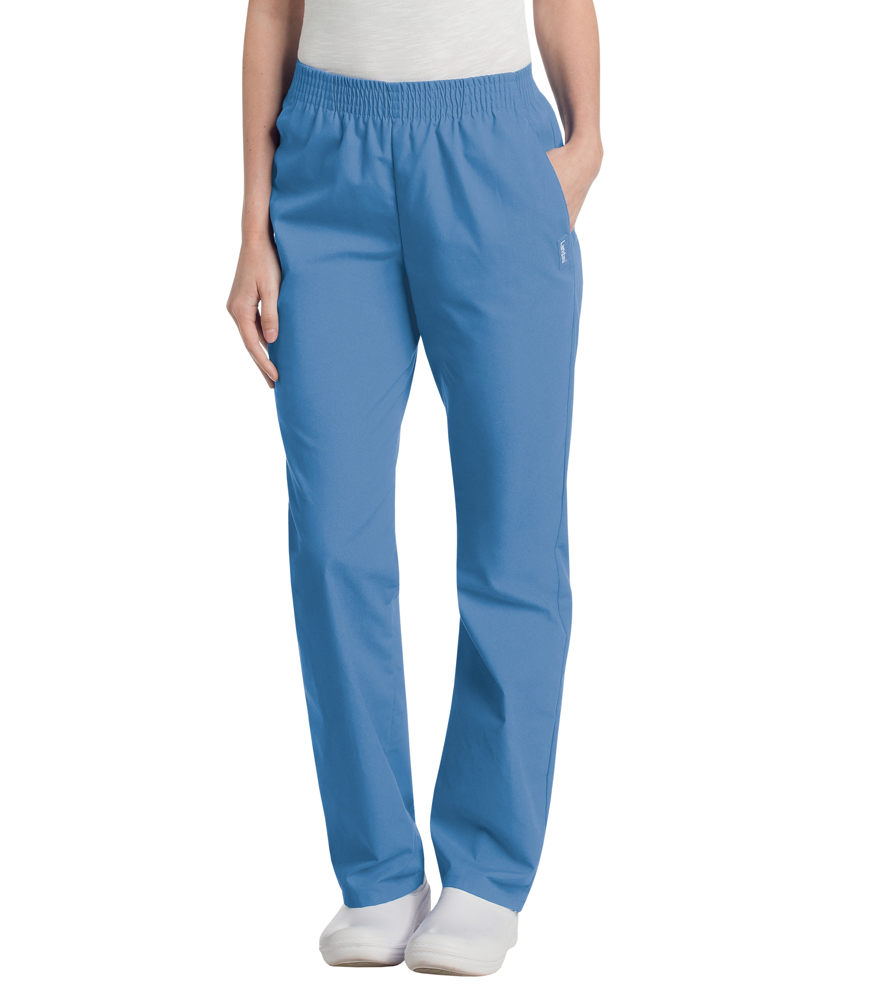 Landau - Essentials - Women's Two-Pocket High-Rise Elastic Waist Straight Leg Pant 2