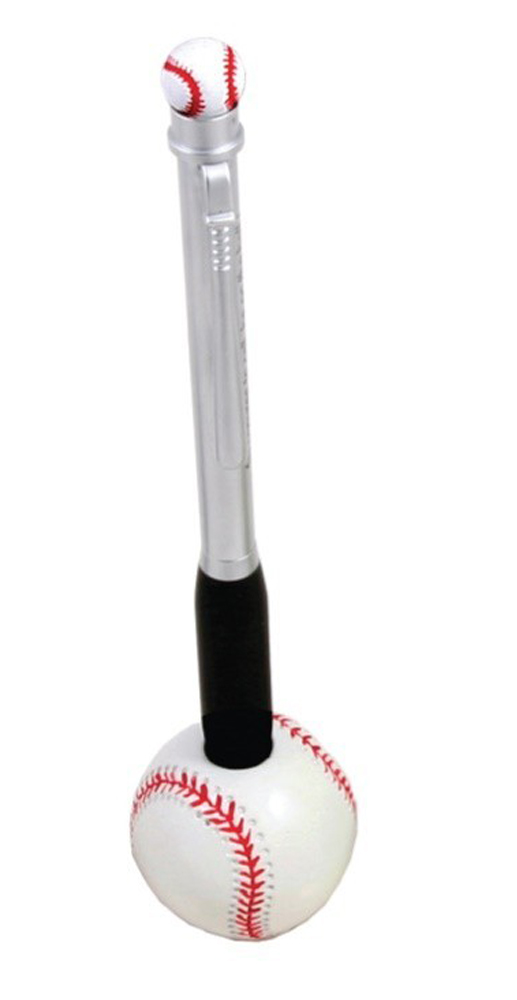 3D Baseball Metal Pen Chain Set w / Stand 2