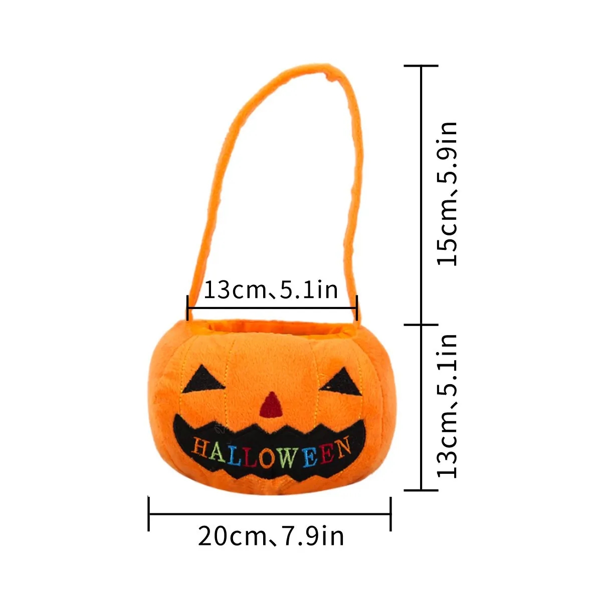 Felt Pumpkin Trick-Or-Treat Bag With Handle 6