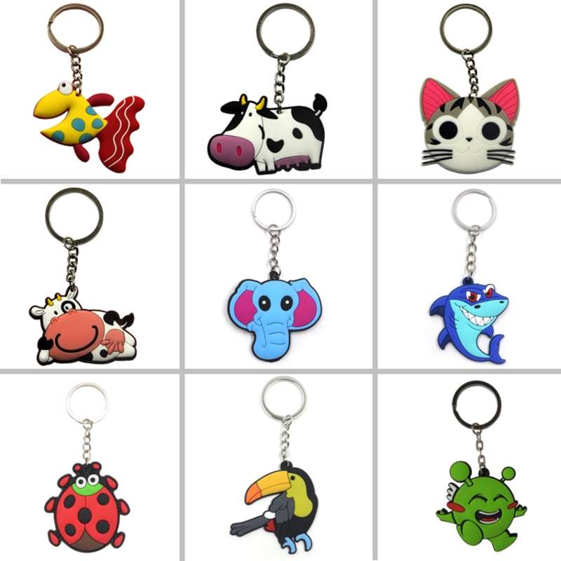 Custom Shaped PVC Keychains 35