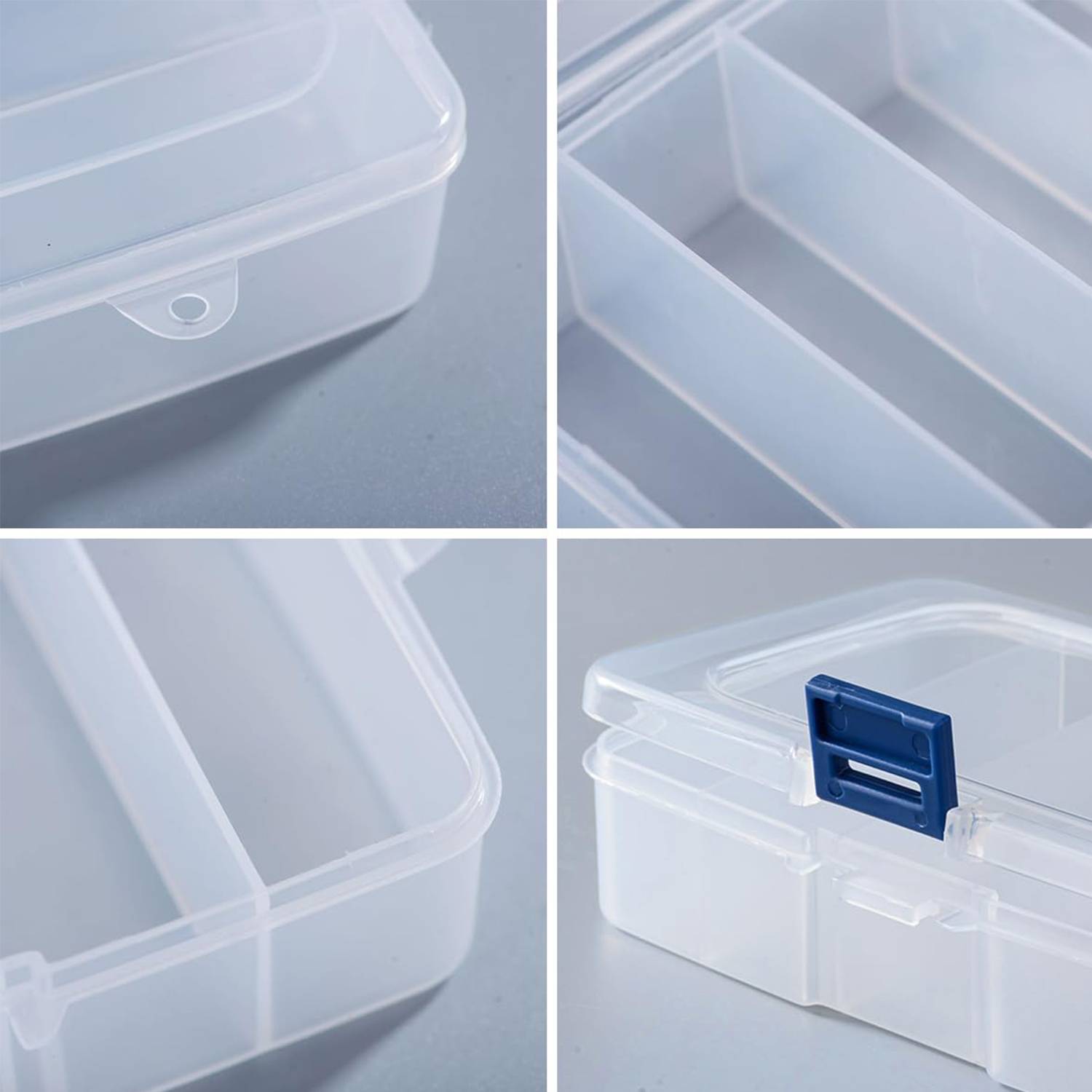6-Grid Transparent Plastic Bead Organizer Box 5