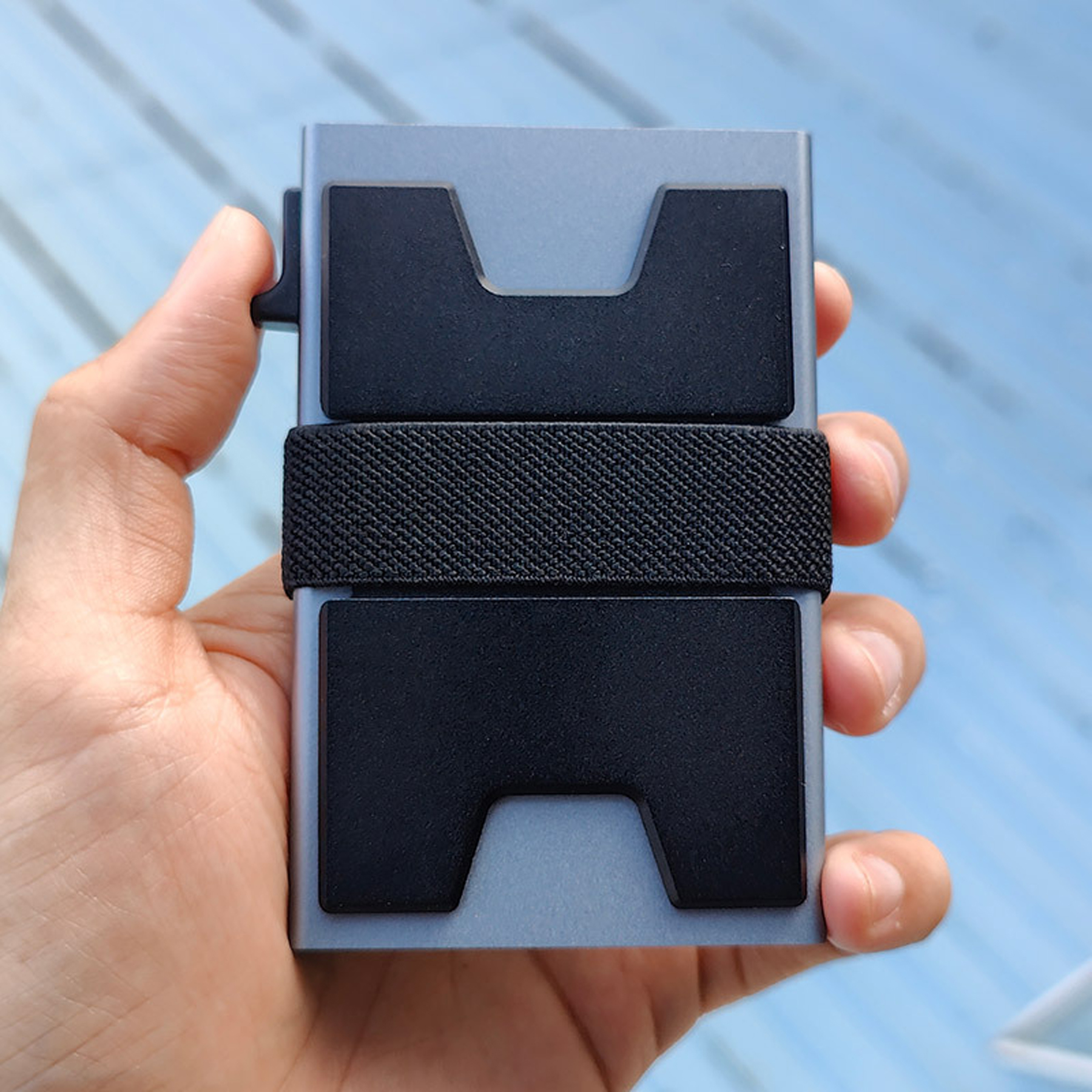 Slim Minimalist Pop Up Card Holder for 12 Cards 4