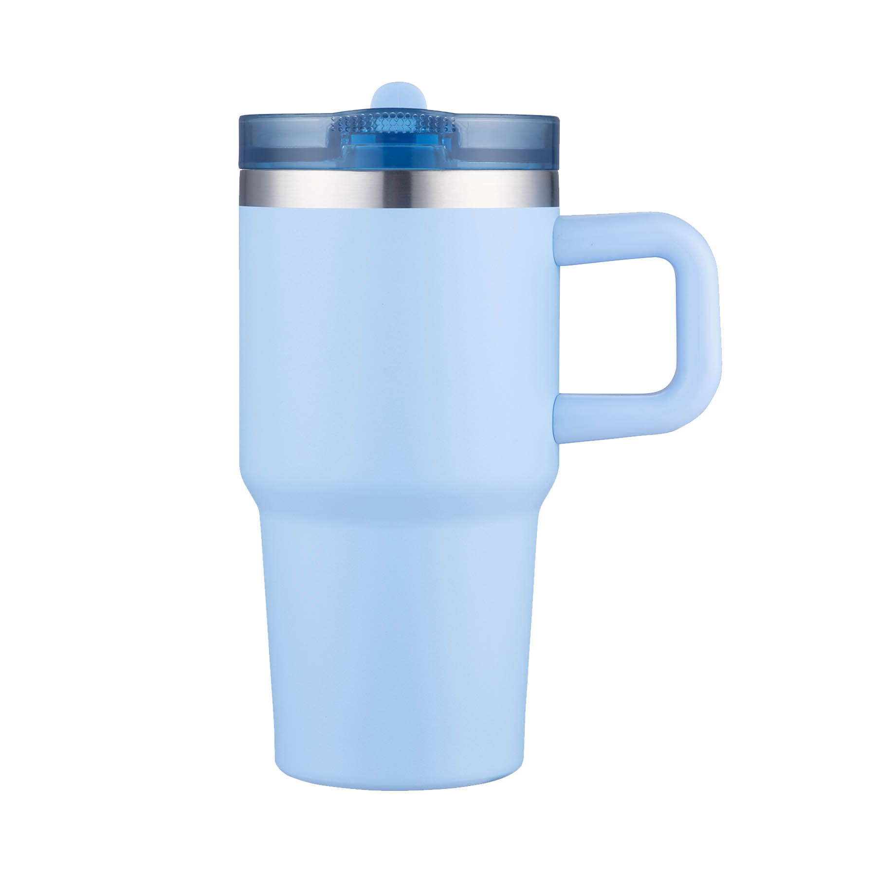 20oz. Insulated Travel Mug with Straw Lid & Handle 9