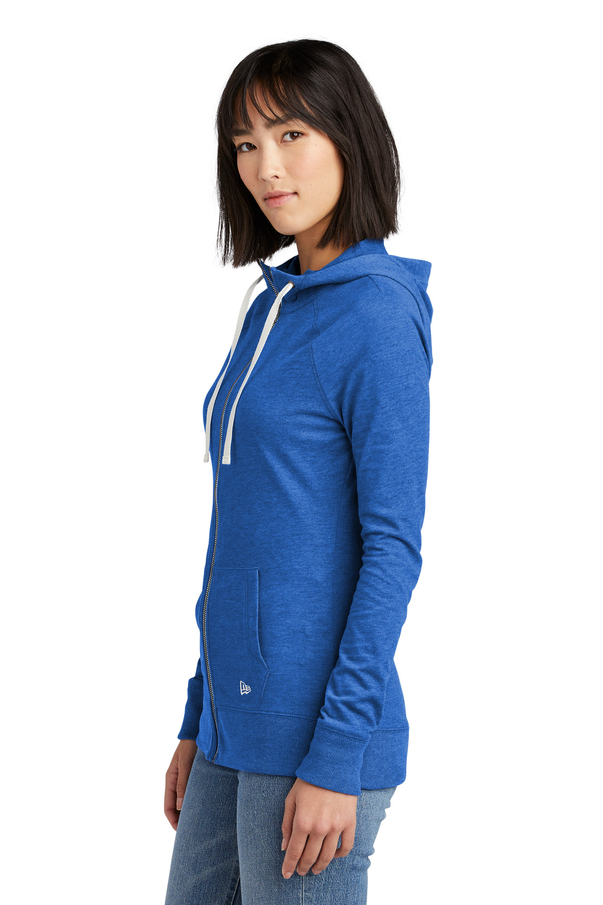 New Era Women's Sueded Cotton Blend Full-Zip Hoodie. LNEA122, custom hoodie or sweatshirt with logo imprint 5