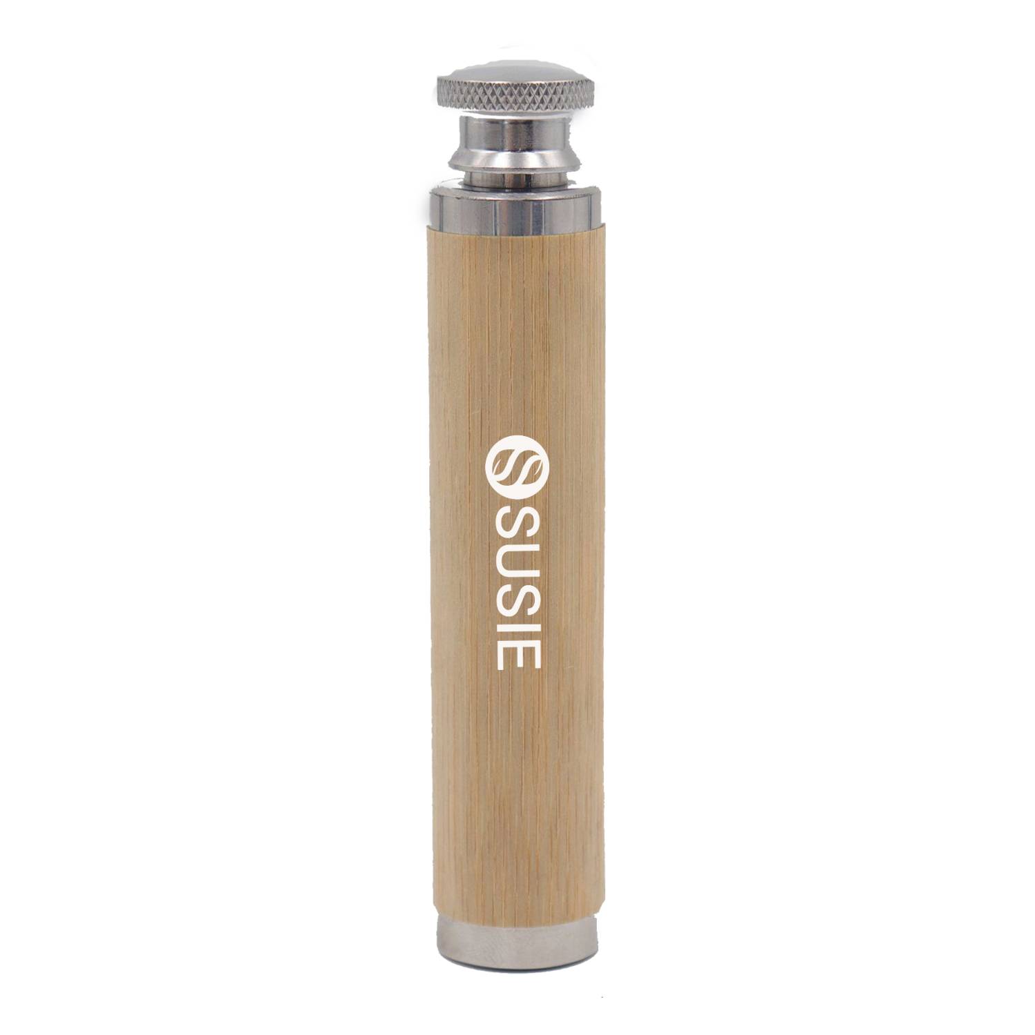 1.5oz Bamboo Stainless Steel Wine Decanter 3