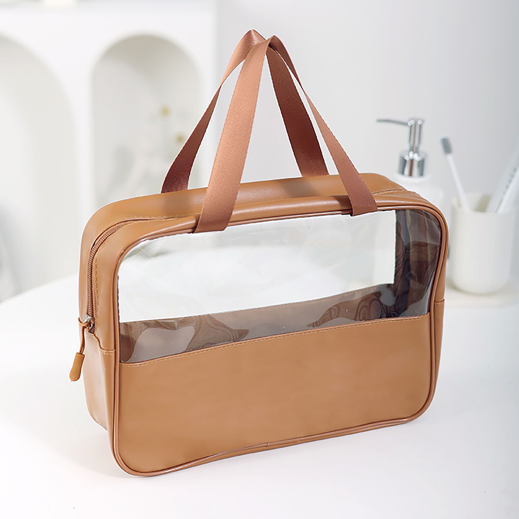 Translucent Pvc Zippered Toiletry Makeup Bag 3