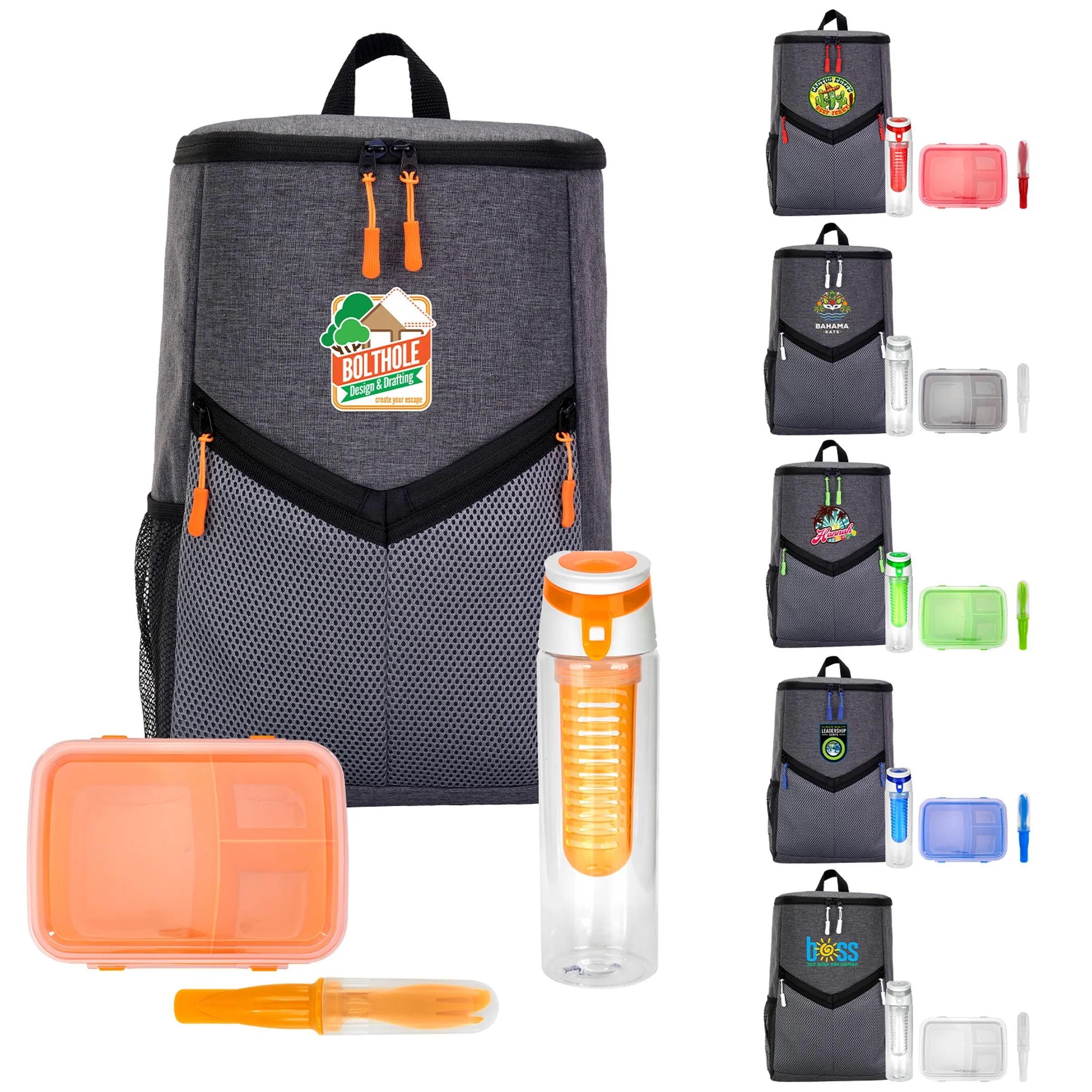 Victory Lunch & Drink To Go Backpack Set