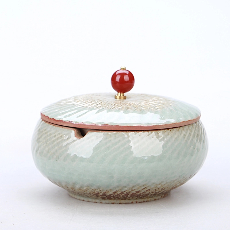 Custom Handmade Ceramic Ashtray With Lid 6