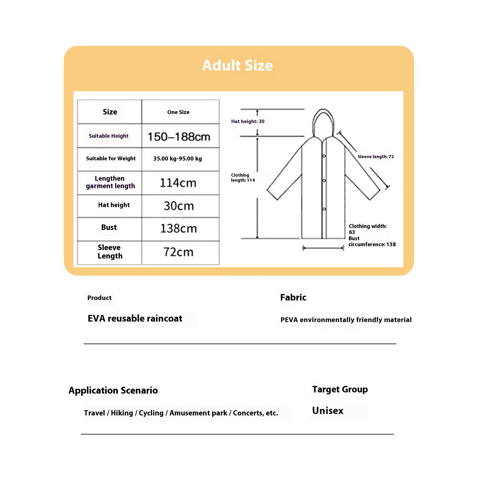 MOQ 10pcs Portable Reusable Raincoat 2