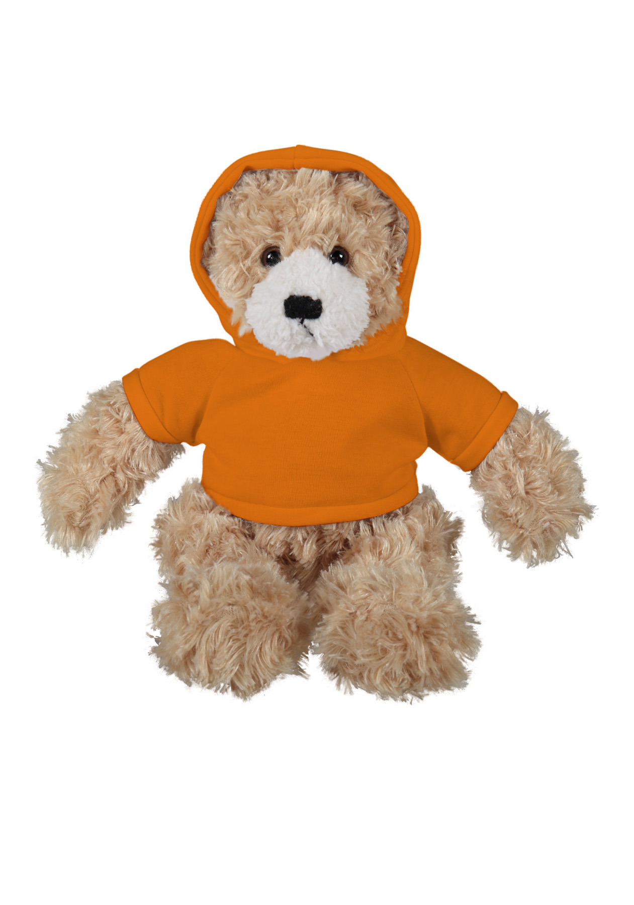 soft plush Beige Brandon Bear  with hoodie 6