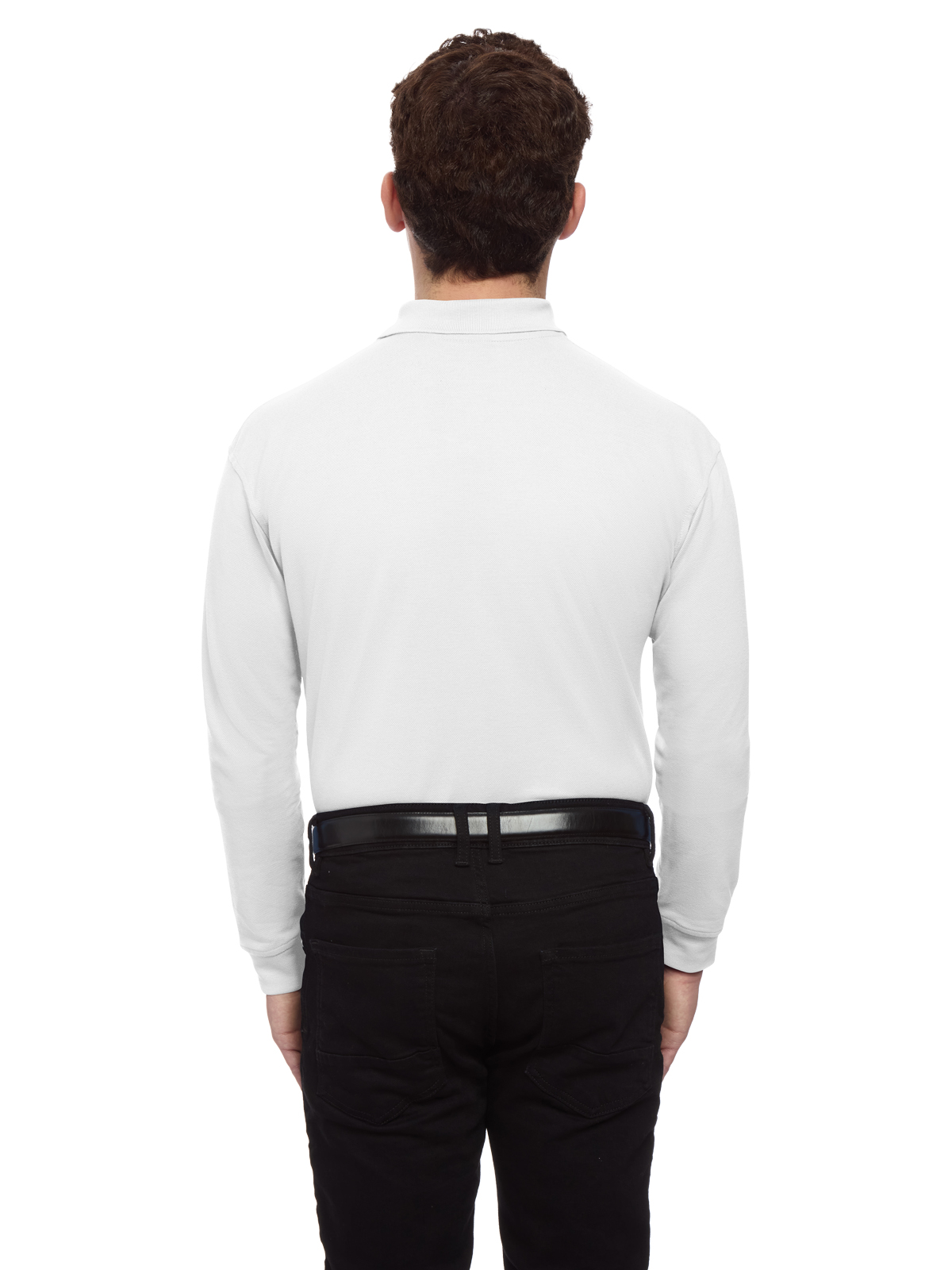 Blue Generation - Men's Pocketless Superblend Long Sleeve Polo 19