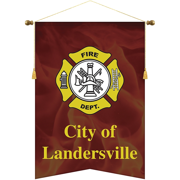 30" x 42" Podium Banner, Angle Cut / No Fringe 2