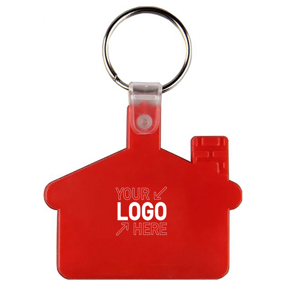 House Shape Soft Plastic Key Tag Printed with Your Logo 3