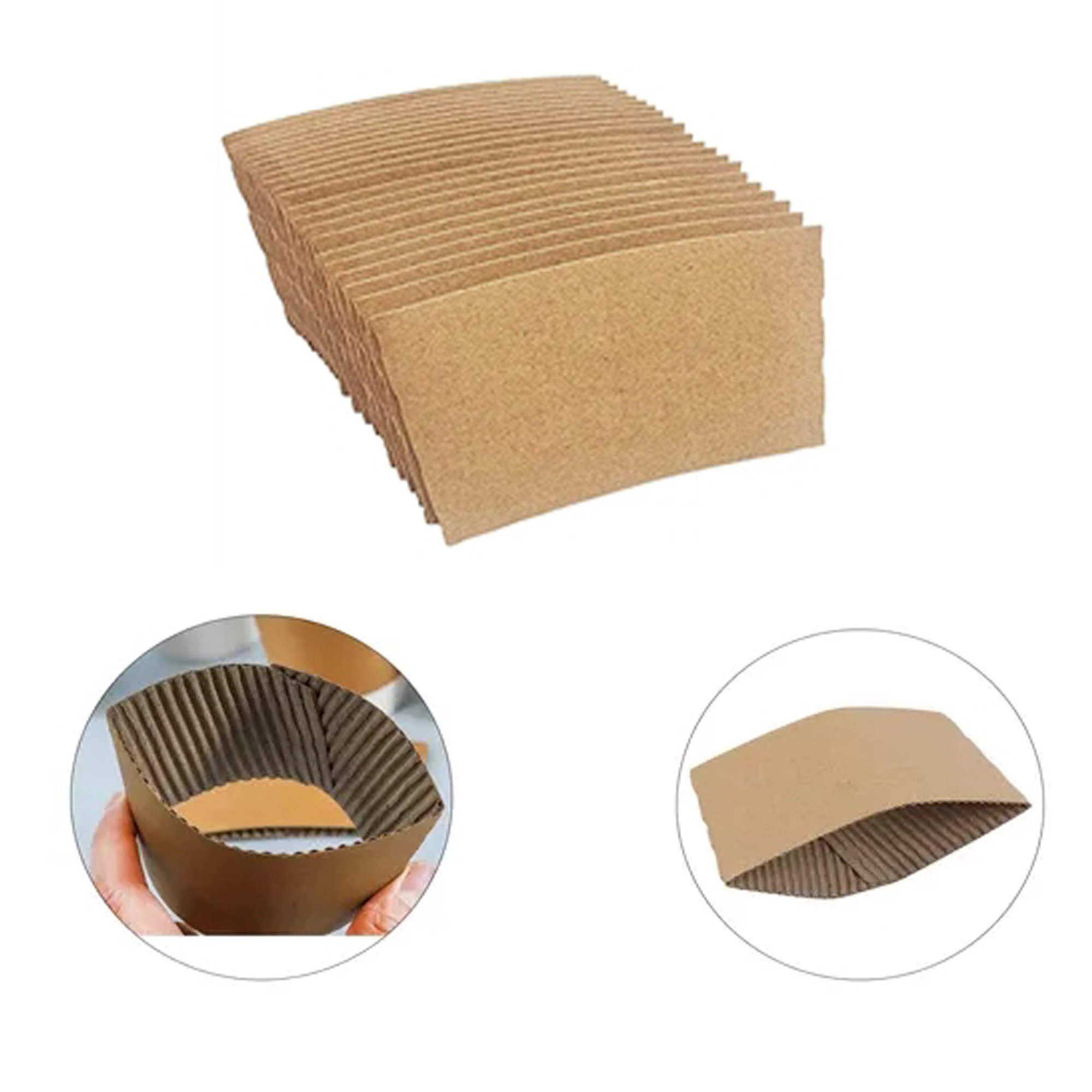 Kraft Paper Coffee Cup Sleeve 3