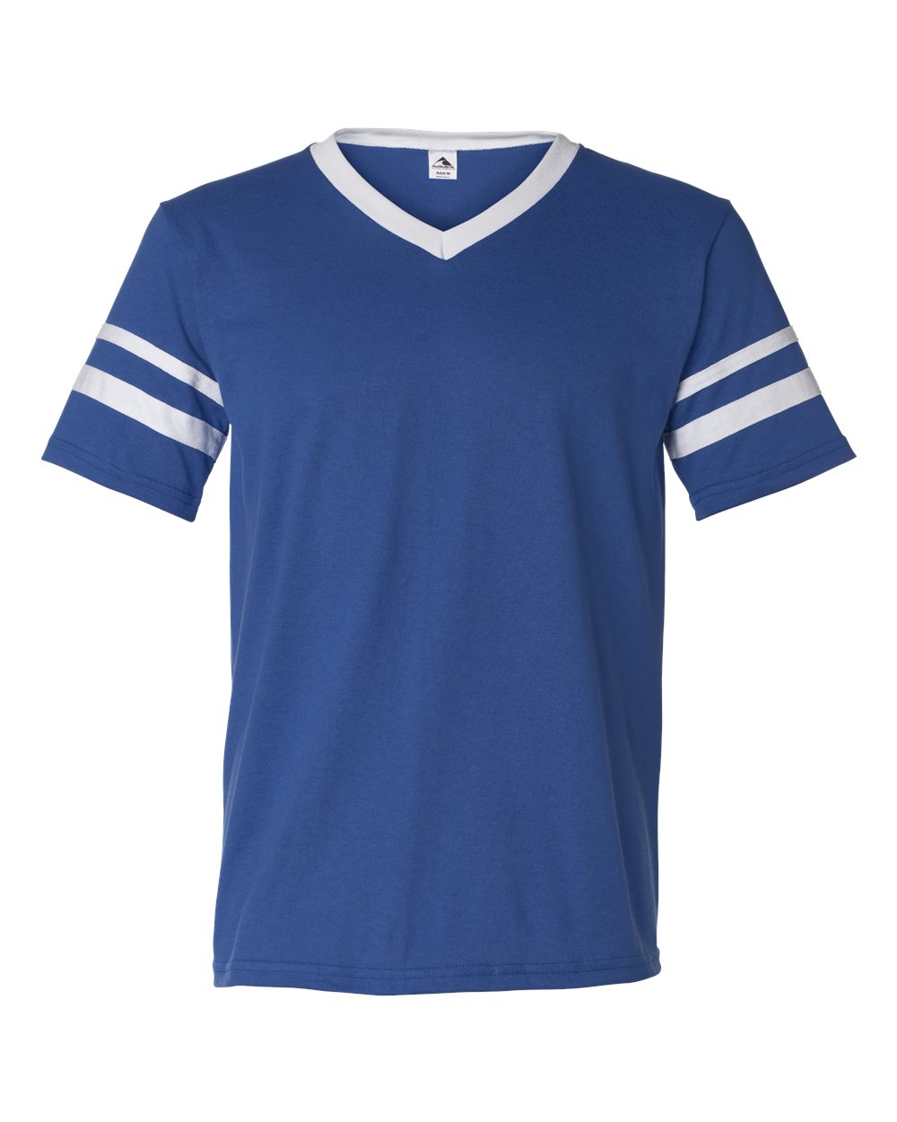 V-Neck Jersey with Striped Sleeves - 360 125