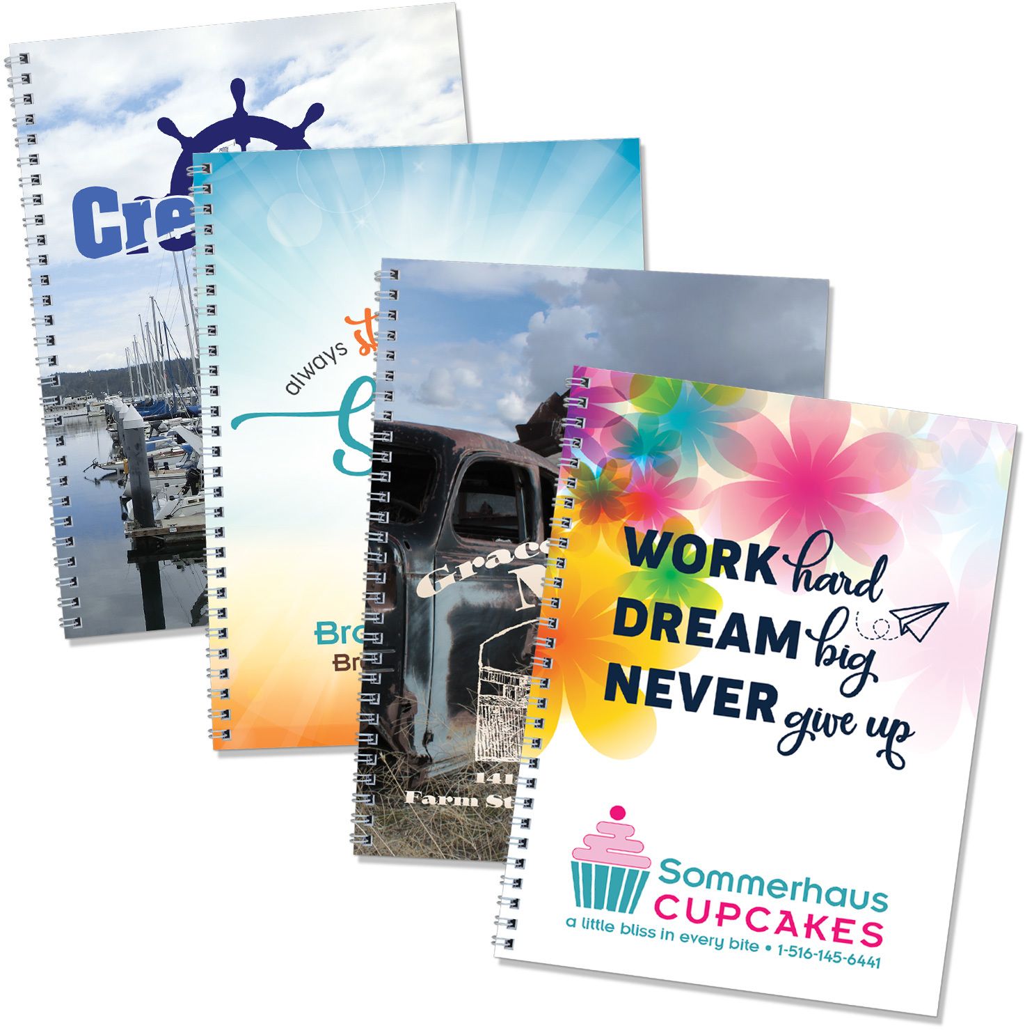 FULL COLOR SPIRAL DESK PLANNER 7X10