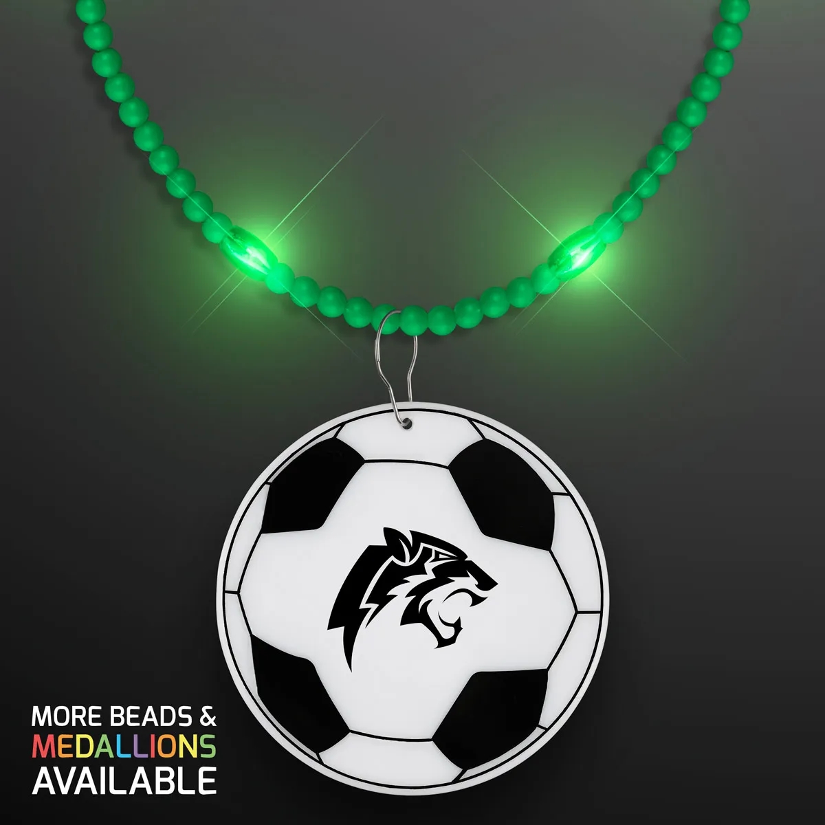 Still-Light Beads with Soccer Ball Medallions 5