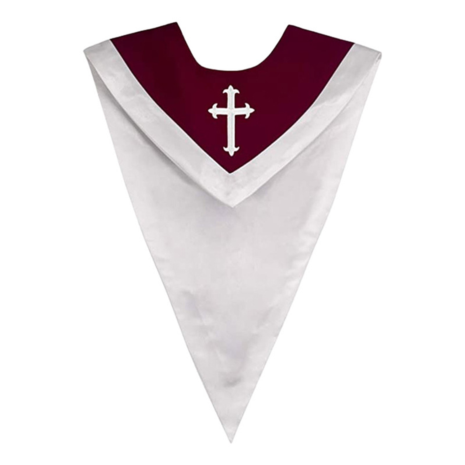 Two-Tone V Shape Sash Choir Stole 7