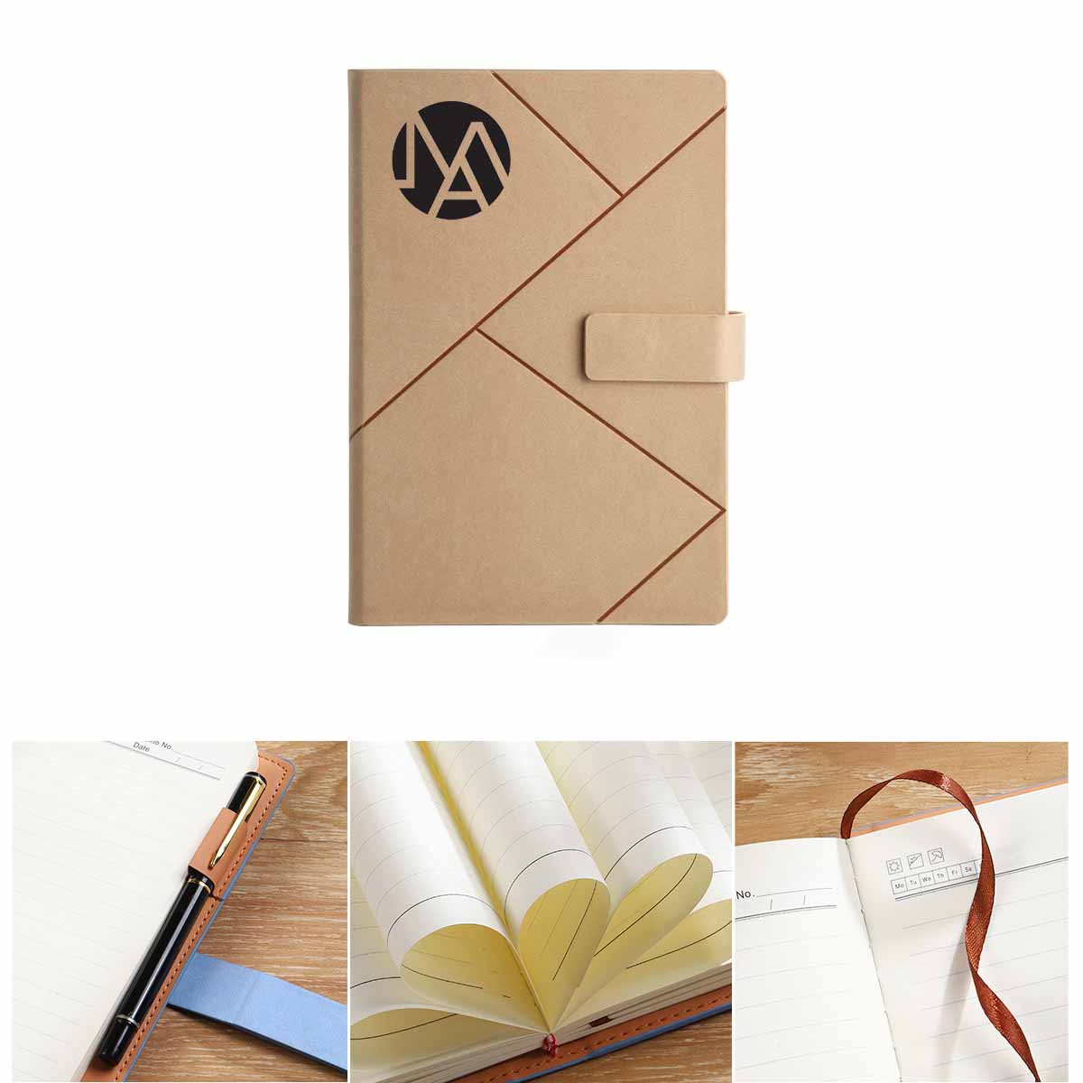 A5 Imitation Leather Pressed Wire Office Notebook 2