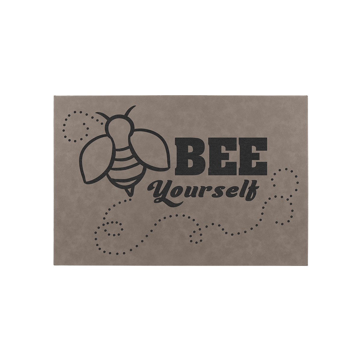 12" x 18" Gray Leatherette Wall Decor