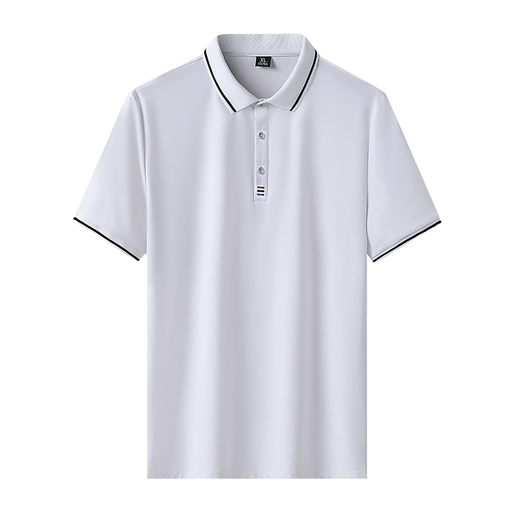 Men's Short Sleeve Golf Shirt with 3 Buttons on Tops 7