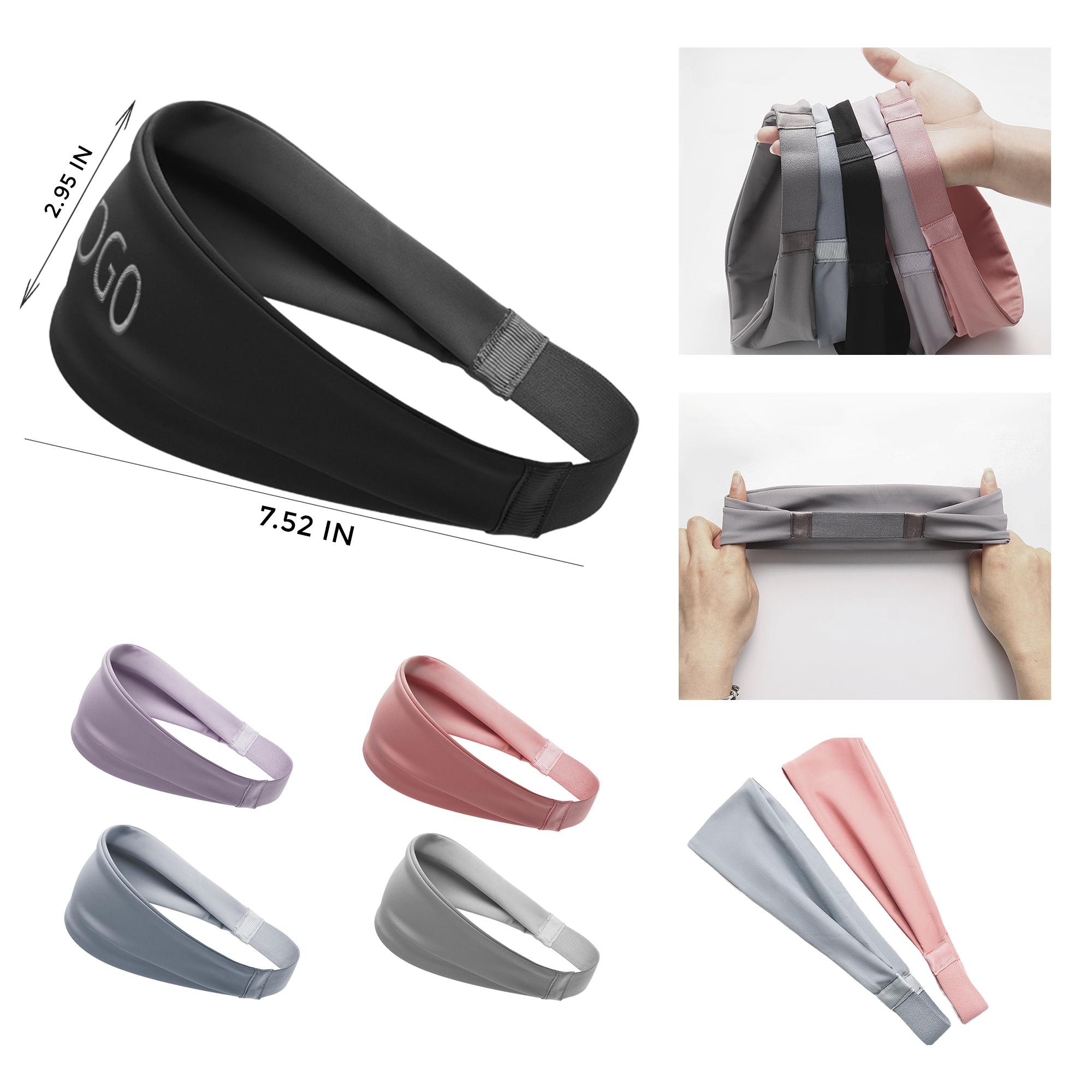 MOQ 10 PCS Sweat - Absorbing Sports Headband 2