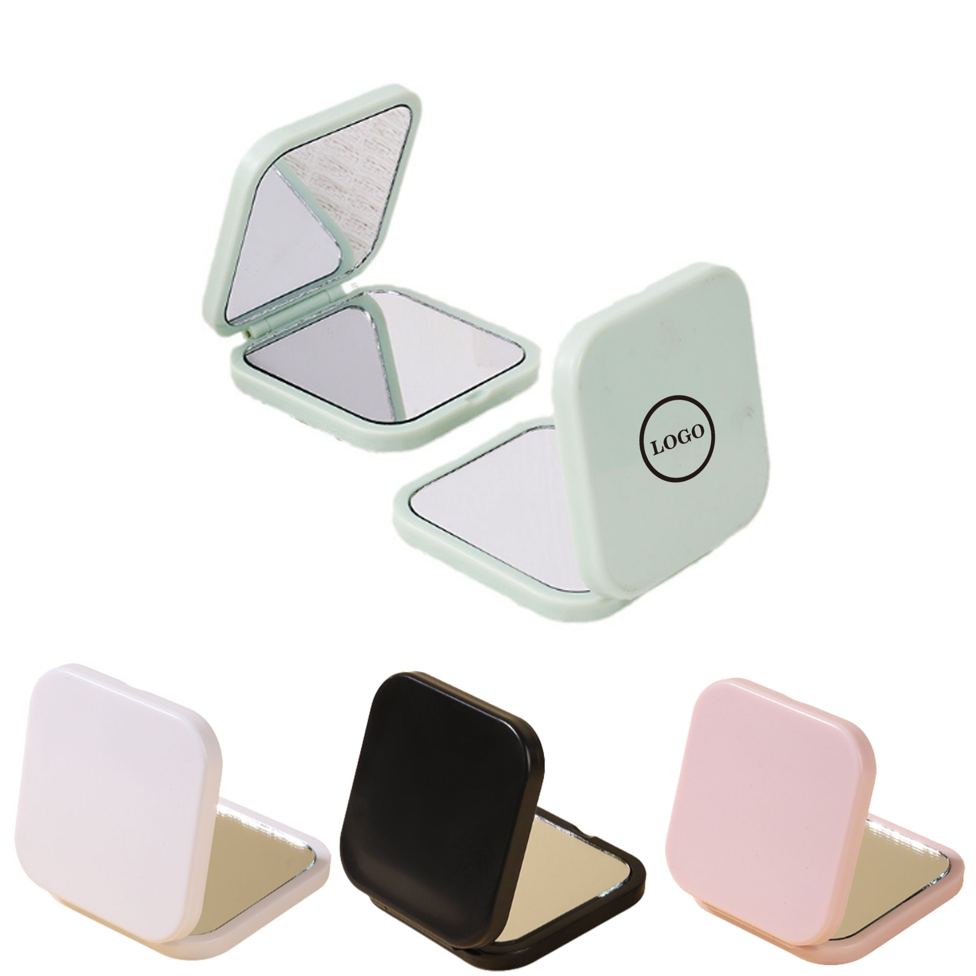 Portable Flip Makeup Mirror with Dual Mirrors 2