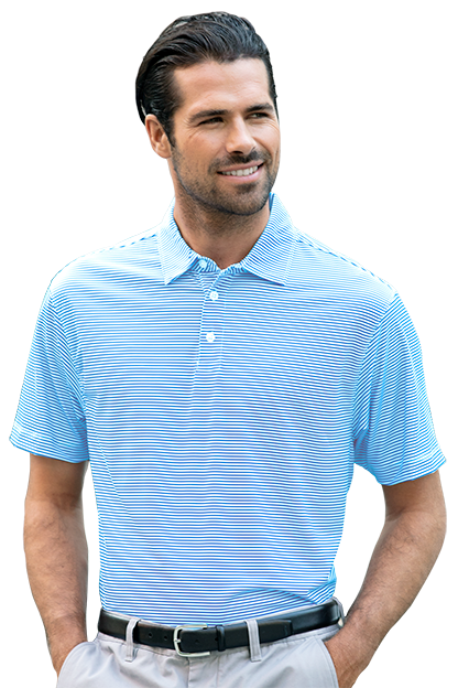 Vansport Pro Tonal Micro-Stripe Polo