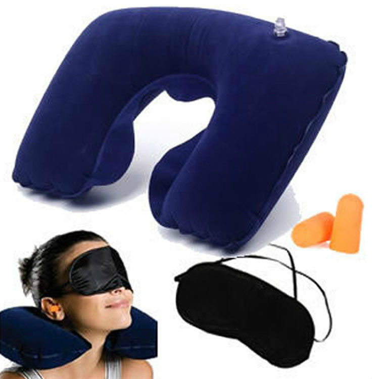 Travel Neck Pillow Set With Eye Mask 2