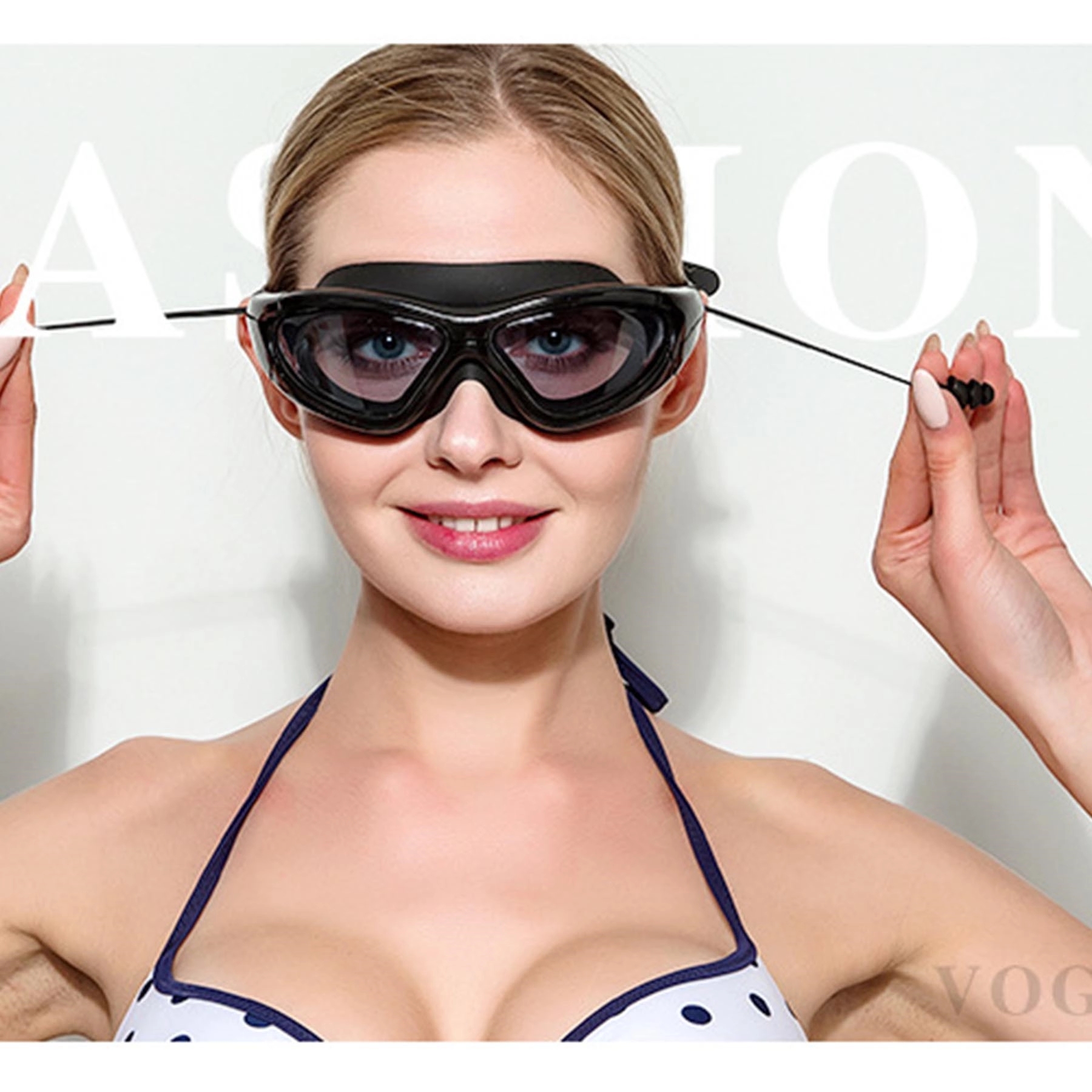Swim Goggles Anti Fog UV Protection With Earplugs 3