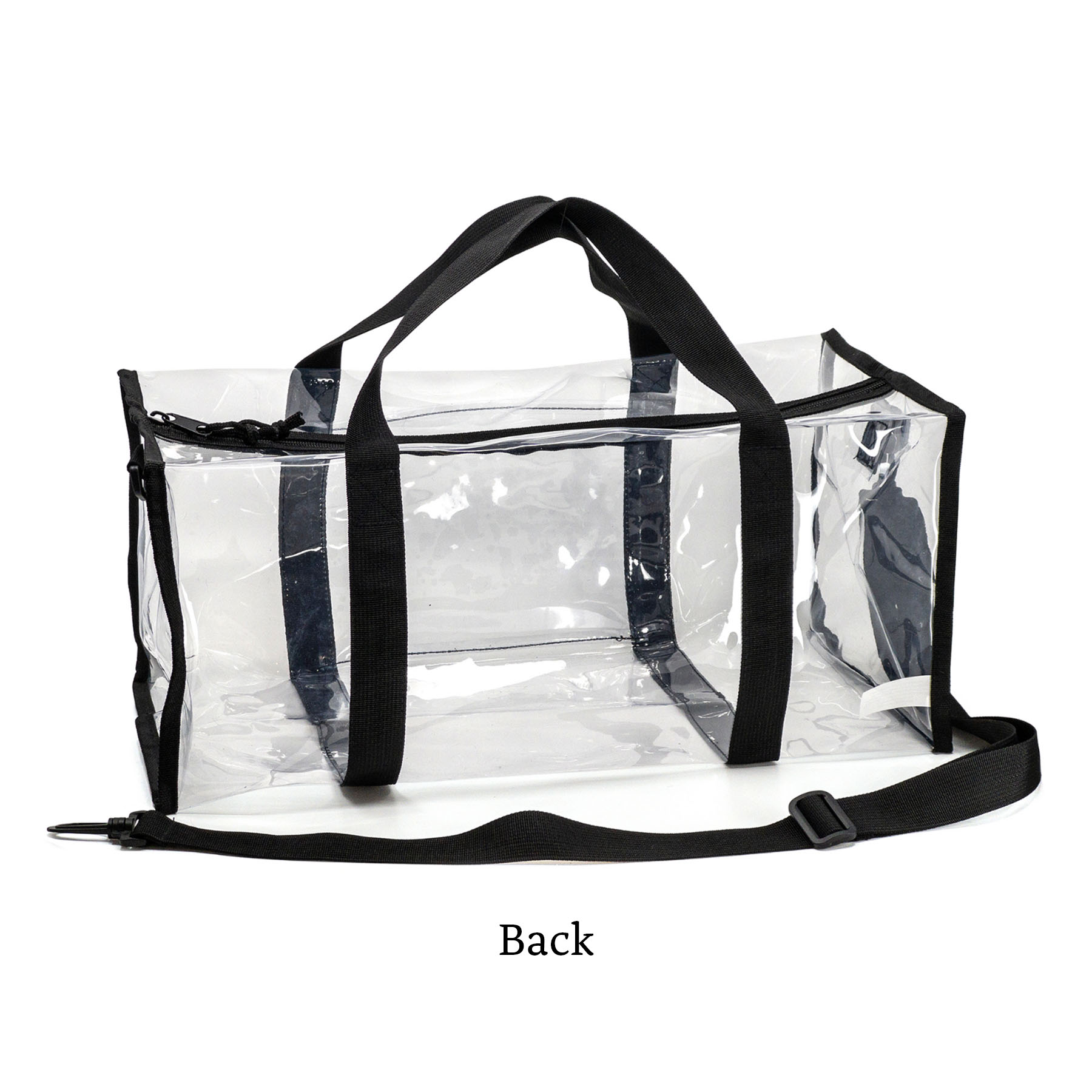 Clear Two-way Zipper Duffle Sport Bag with/ Removable Shoulder Strap 5