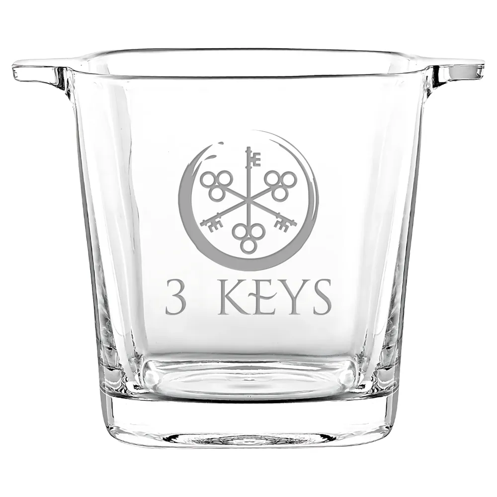 Square Glass Ice Bucket 3