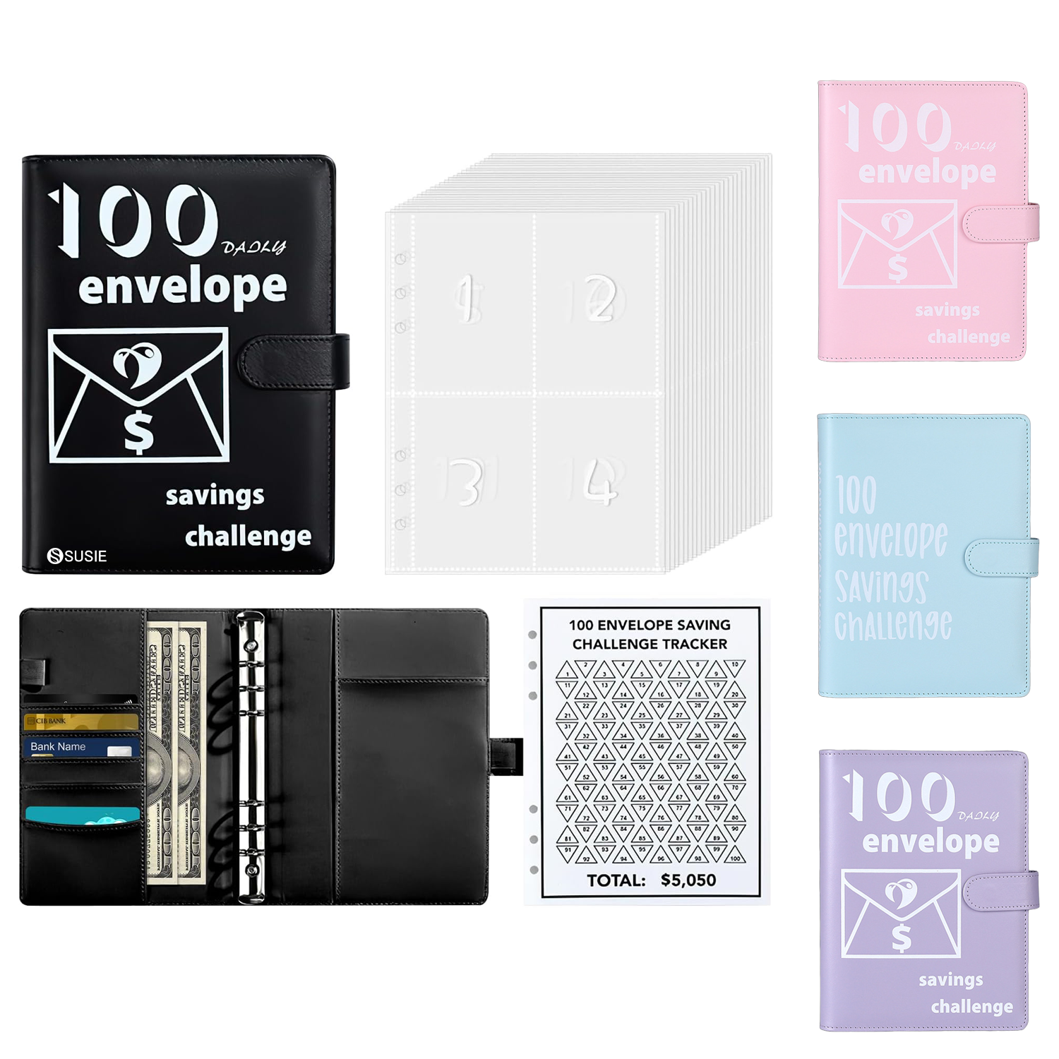 100 Envelopes Money A5 Saving Challenge Binder 4