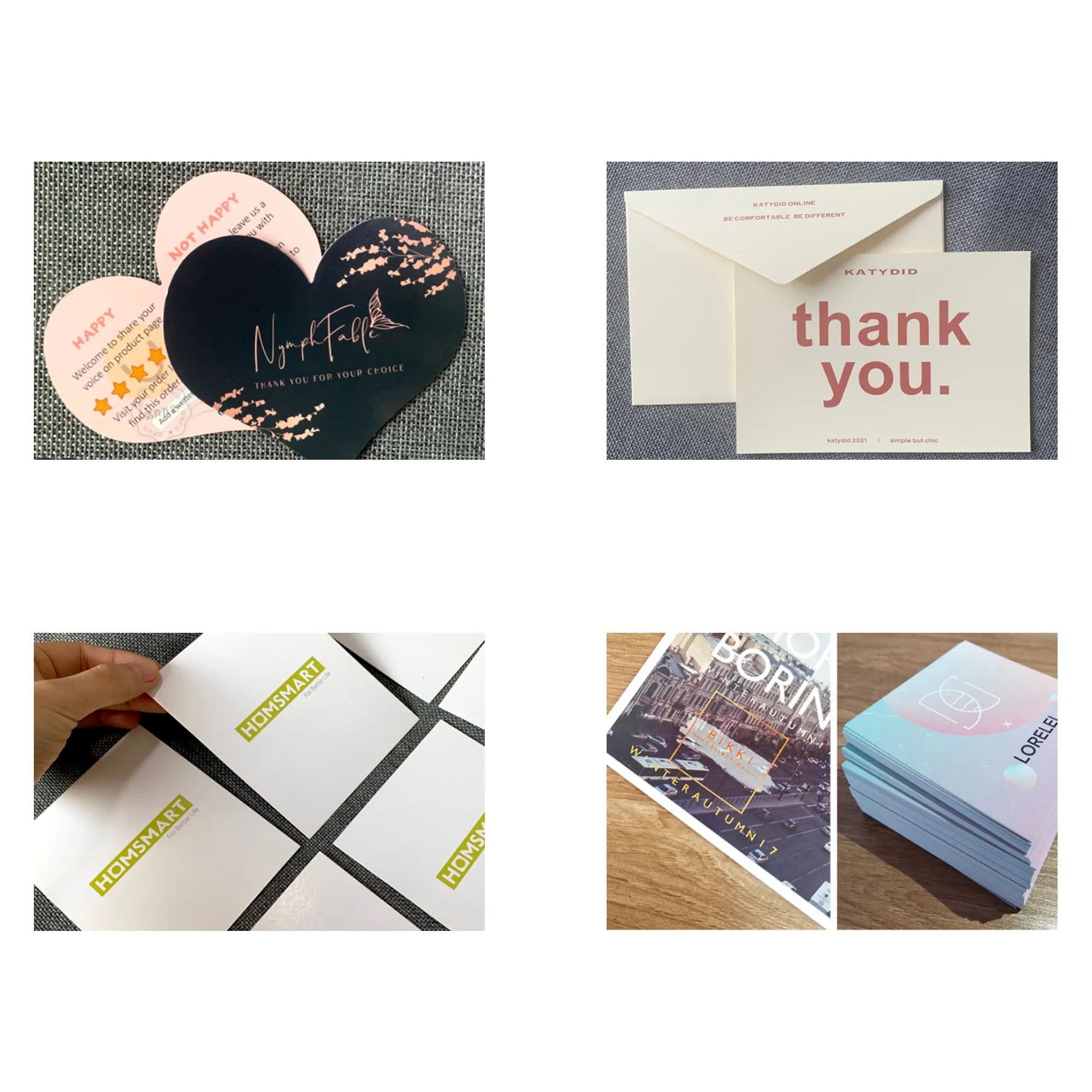 MOQ100 Custom Cards Greetings Thank You Scratch After sales 3