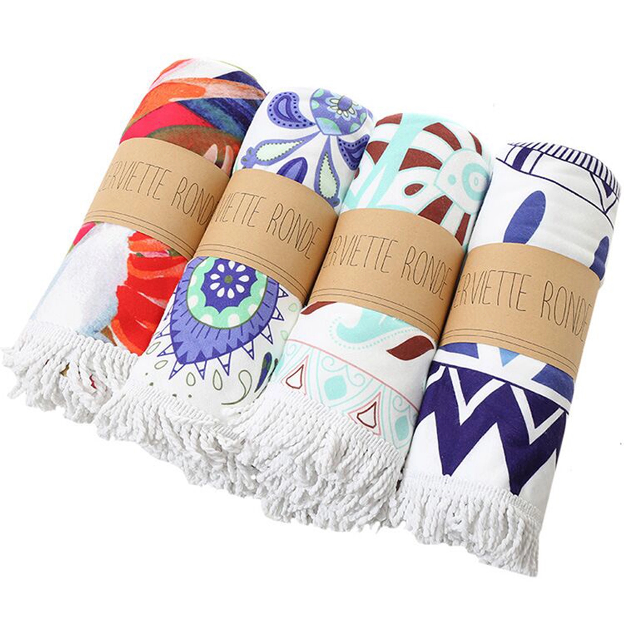 59" Full Color Round Beach Towel Blanket MOQ 10 PCS 2