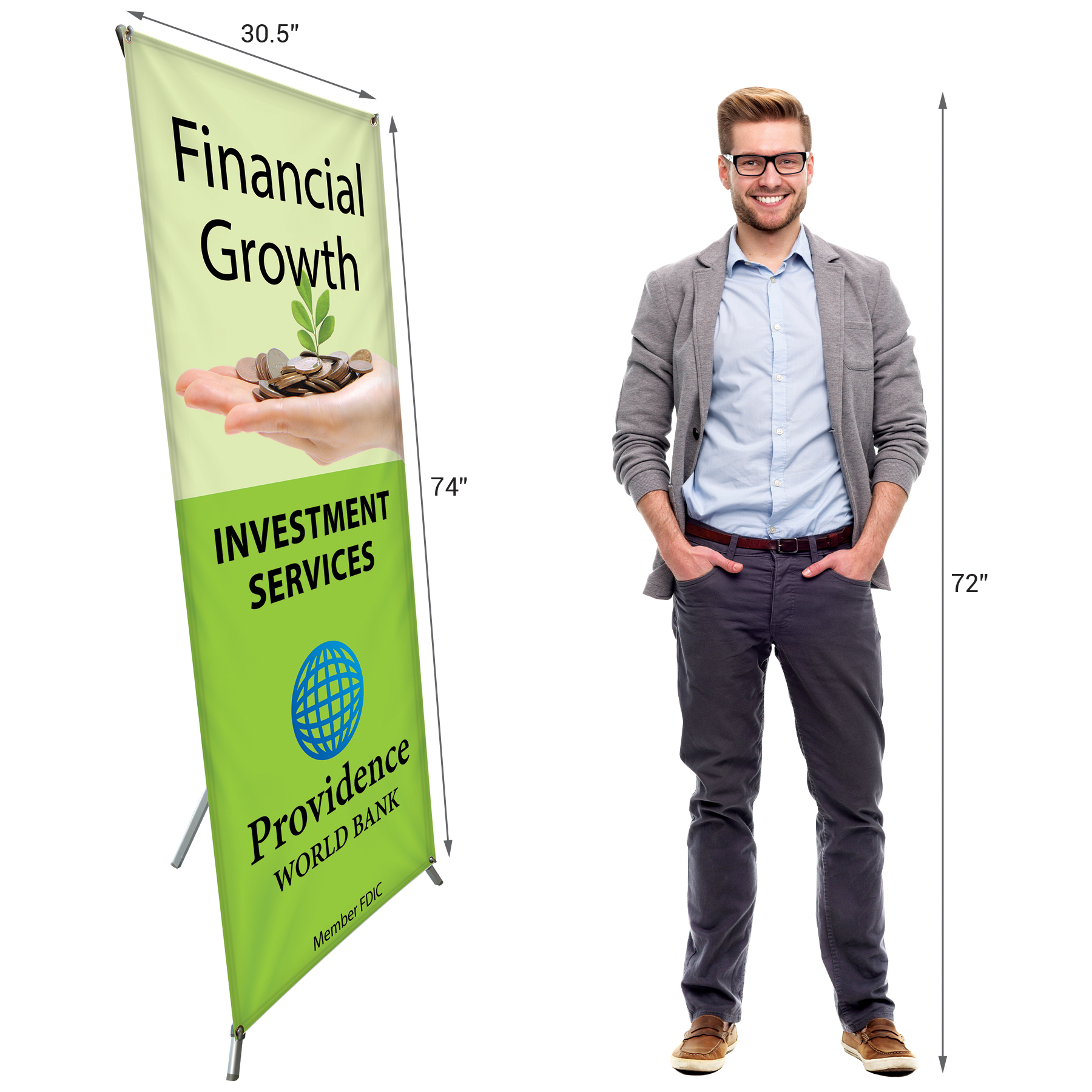 30.5" x 74" X-Banner Kit 3