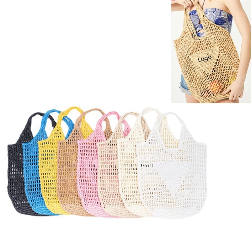 Large Handmade Rope Bag, custom tote bag with logo imprint 2