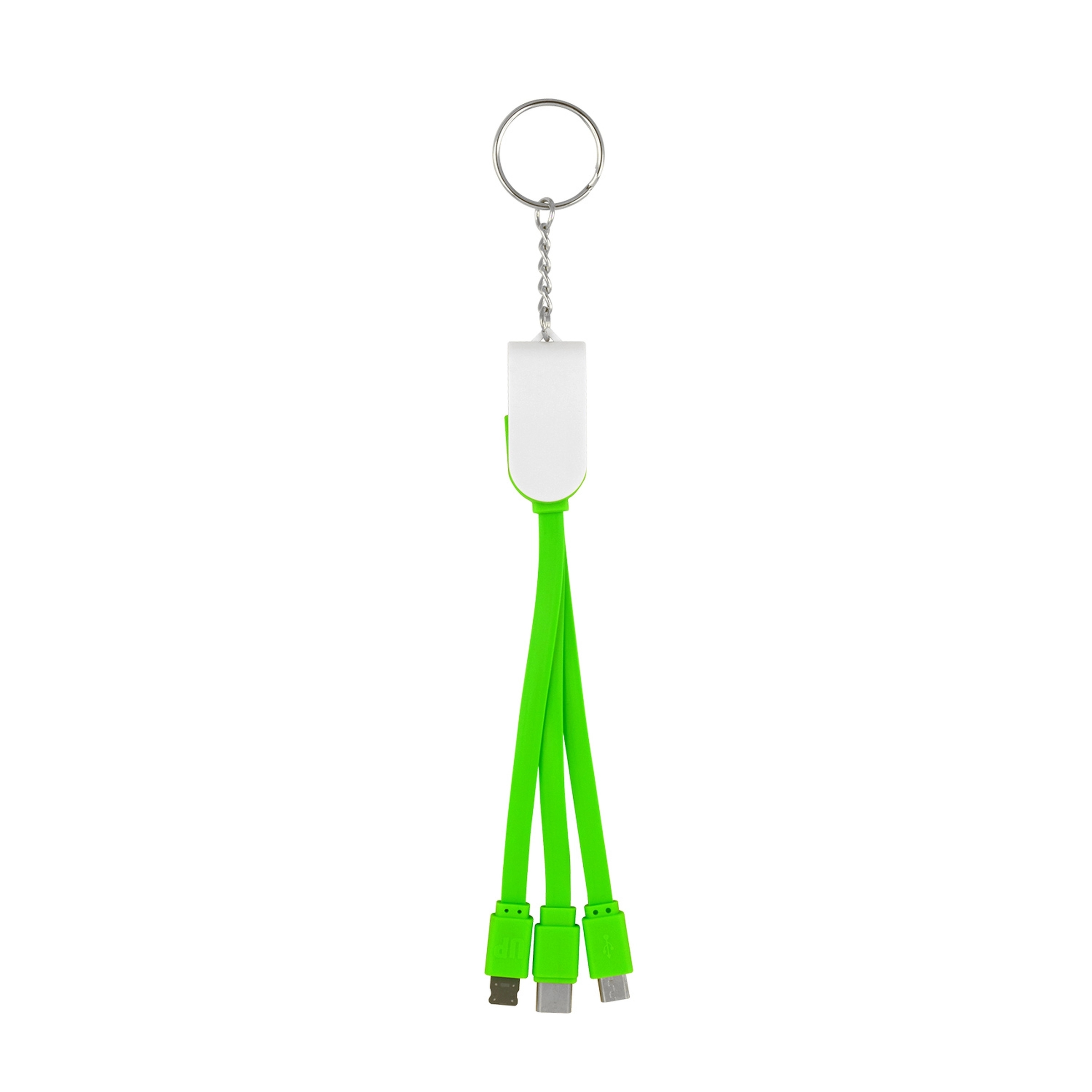 Swivel 3-In-1 Keychain Cable With Type C USB 19