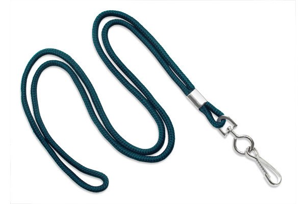 1/8" Blank Lanyard w/Swivel Hook (Teal Blue) 1