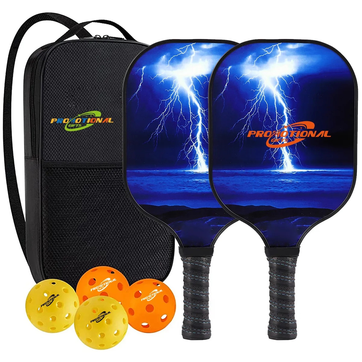 Comfort Grip Pickleball Paddles Set with Table Tennis Bag 3