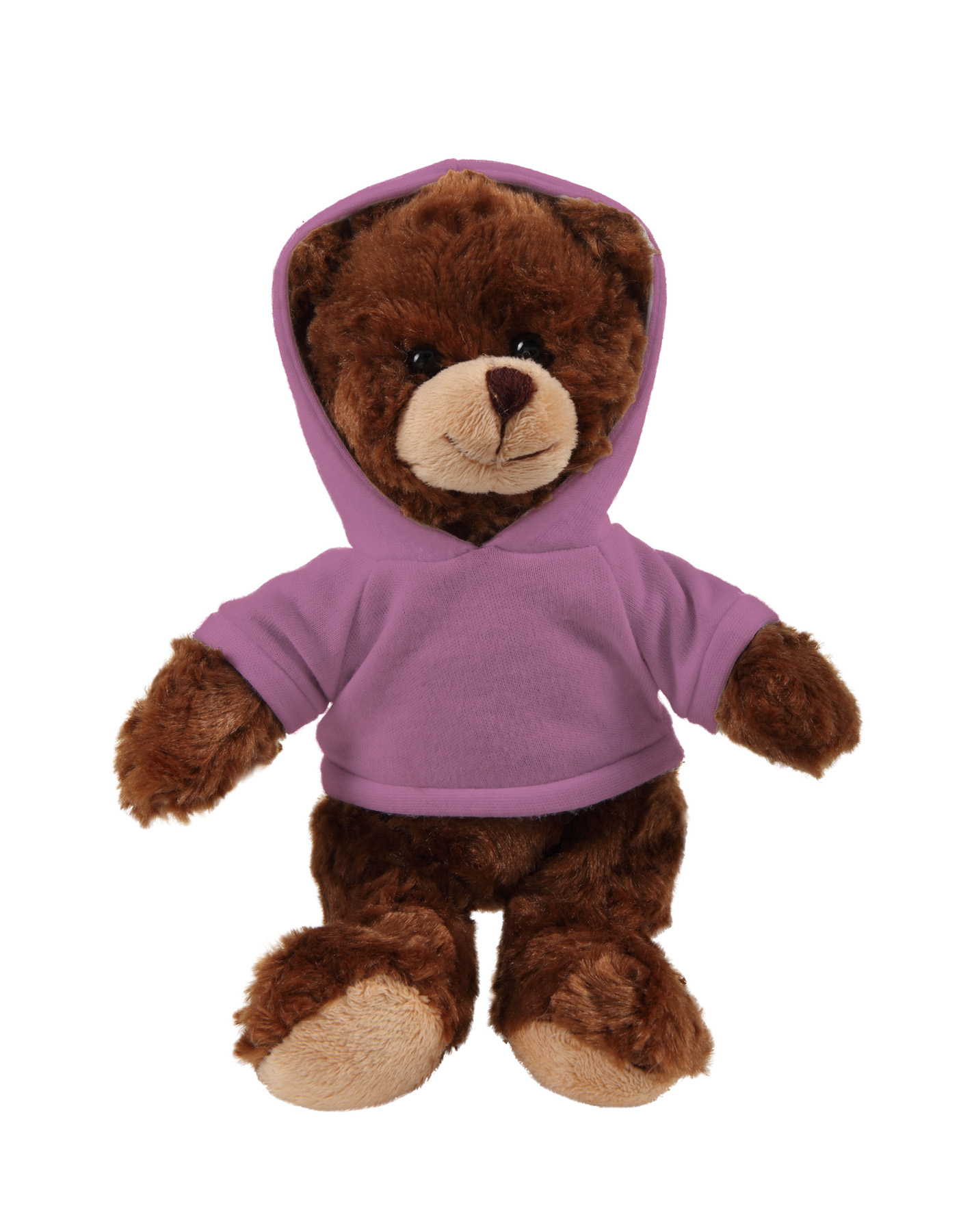 soft plush  Chocolate Curly Sitting Bear with hoodie 16