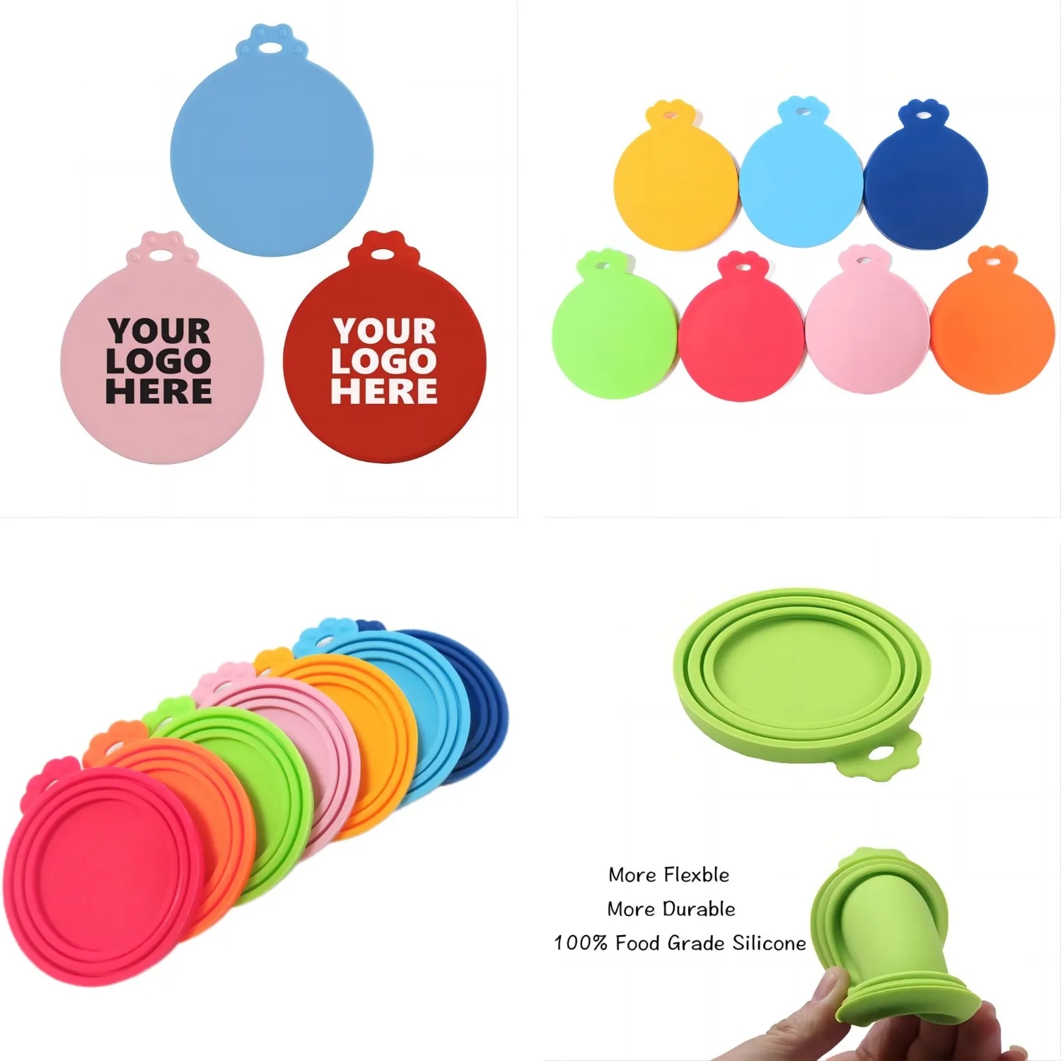 Reusable Silicone Cover Pet Food Can Lid MOQ50