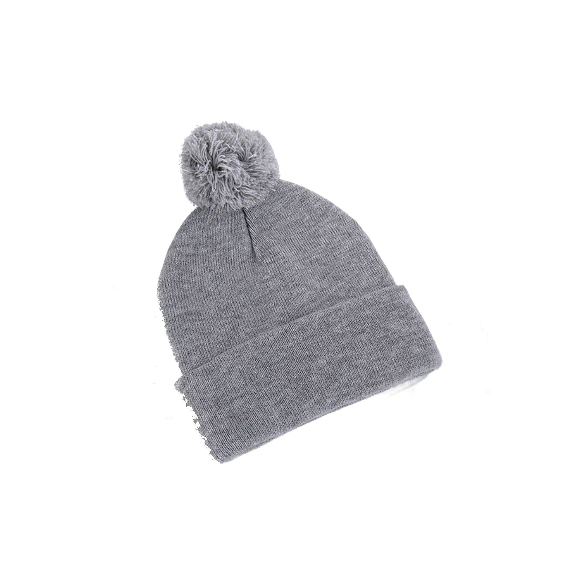 Acrylic Knit Cuff Beanie With Pom 9.1 x 7.5" 3