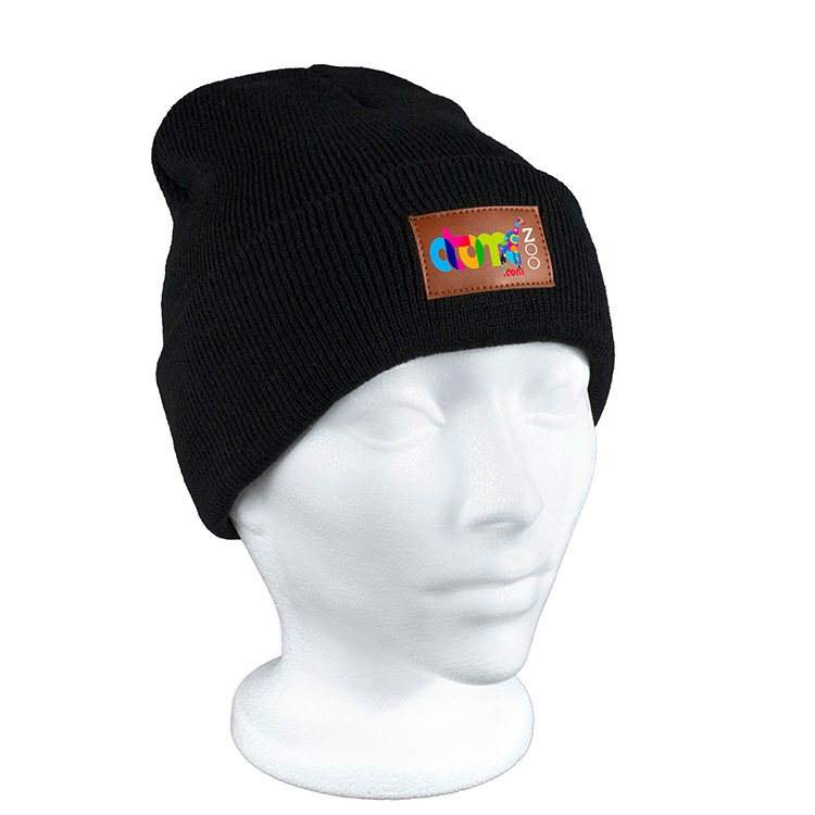 "TIBURON" Fashion and Performance Knit Cuffed Beanie with Patch 16