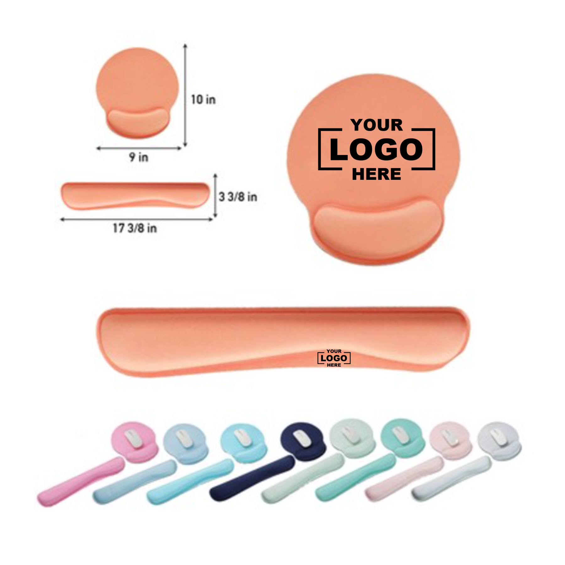Ergonomic Mouse Pad and Keyboard Wrist Rest Set 2