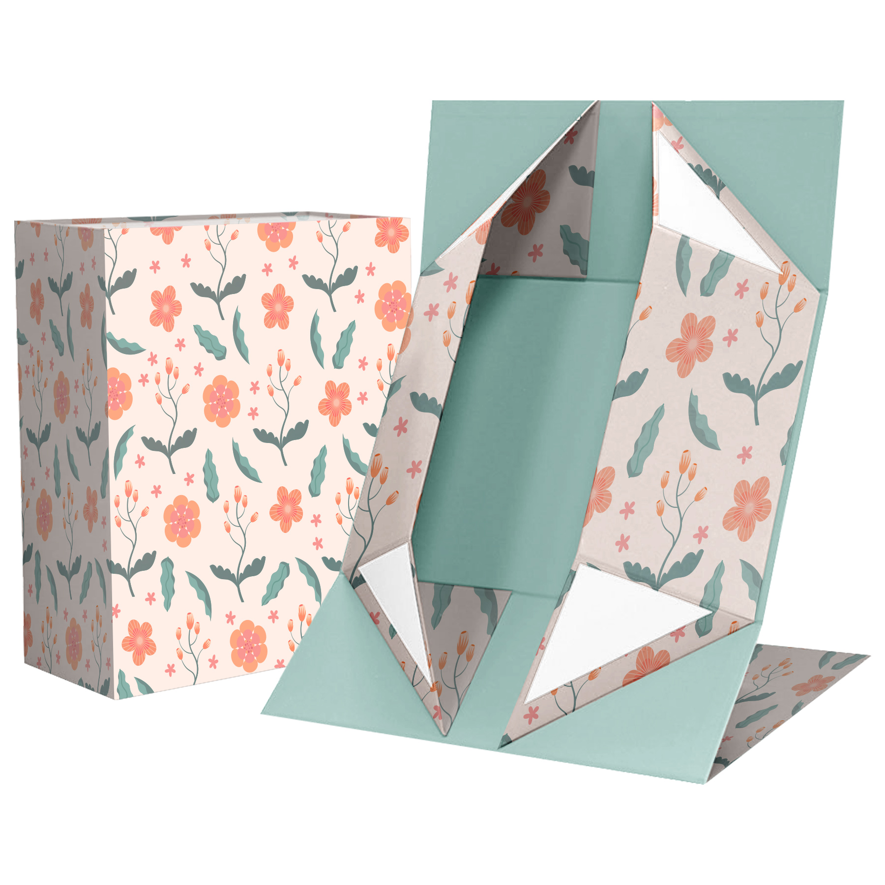 Custom Full Color Foldable Magnetic Closure Promotional Gift Box (8'' L x 7'' W x 3'' H) 15