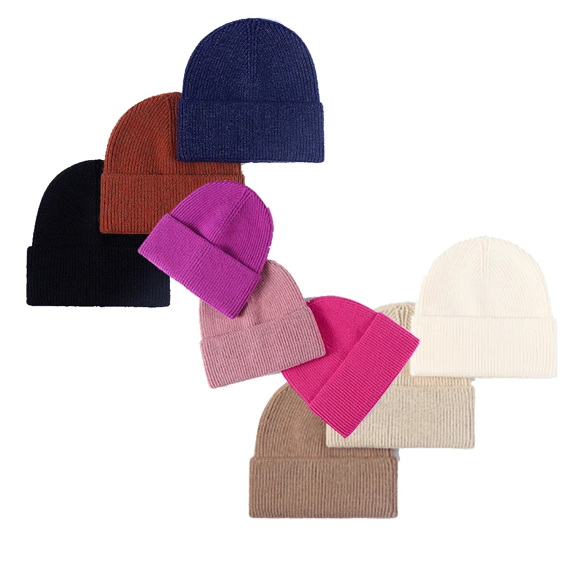 Cashmere Wool Thicker Winter Warm Beanie Knit Hat Caps 4