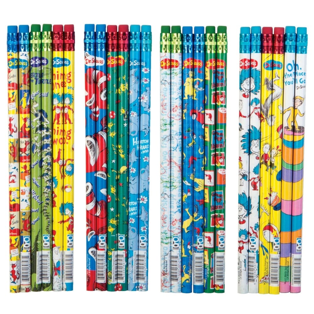 Dr. Seuss #2 Pencils - 72 Count 12 Designs 3