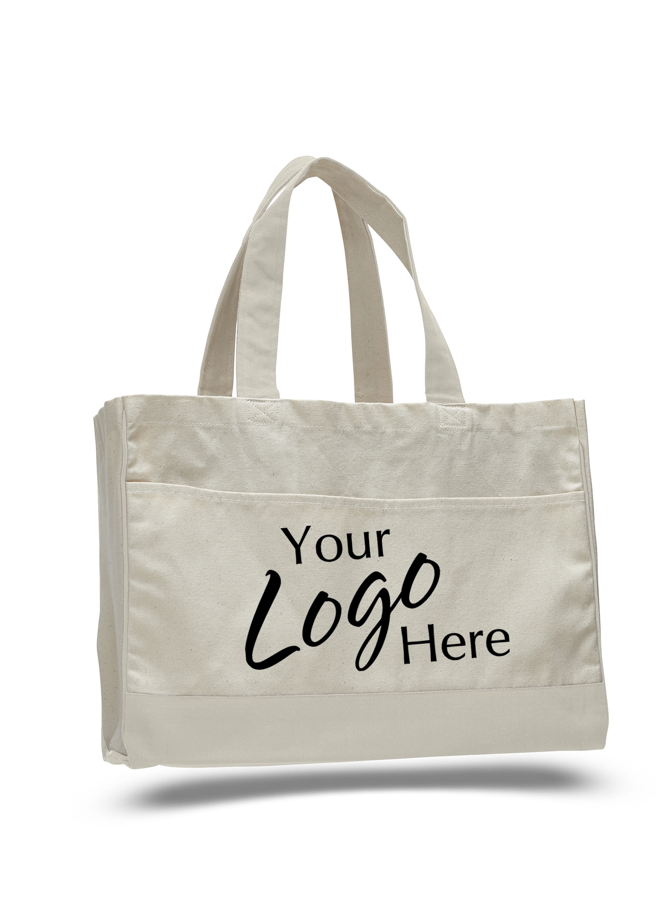 Canvas Standard Tote Bag 17" W x 13" H with 5" Gusset, custom tote bag with logo imprint 9