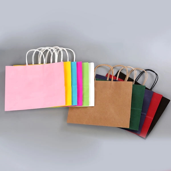 Natural Kraft Paper Shopping Bag with Handles 6